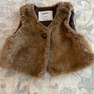 Old Navy Fur Vest, 12-18 mos